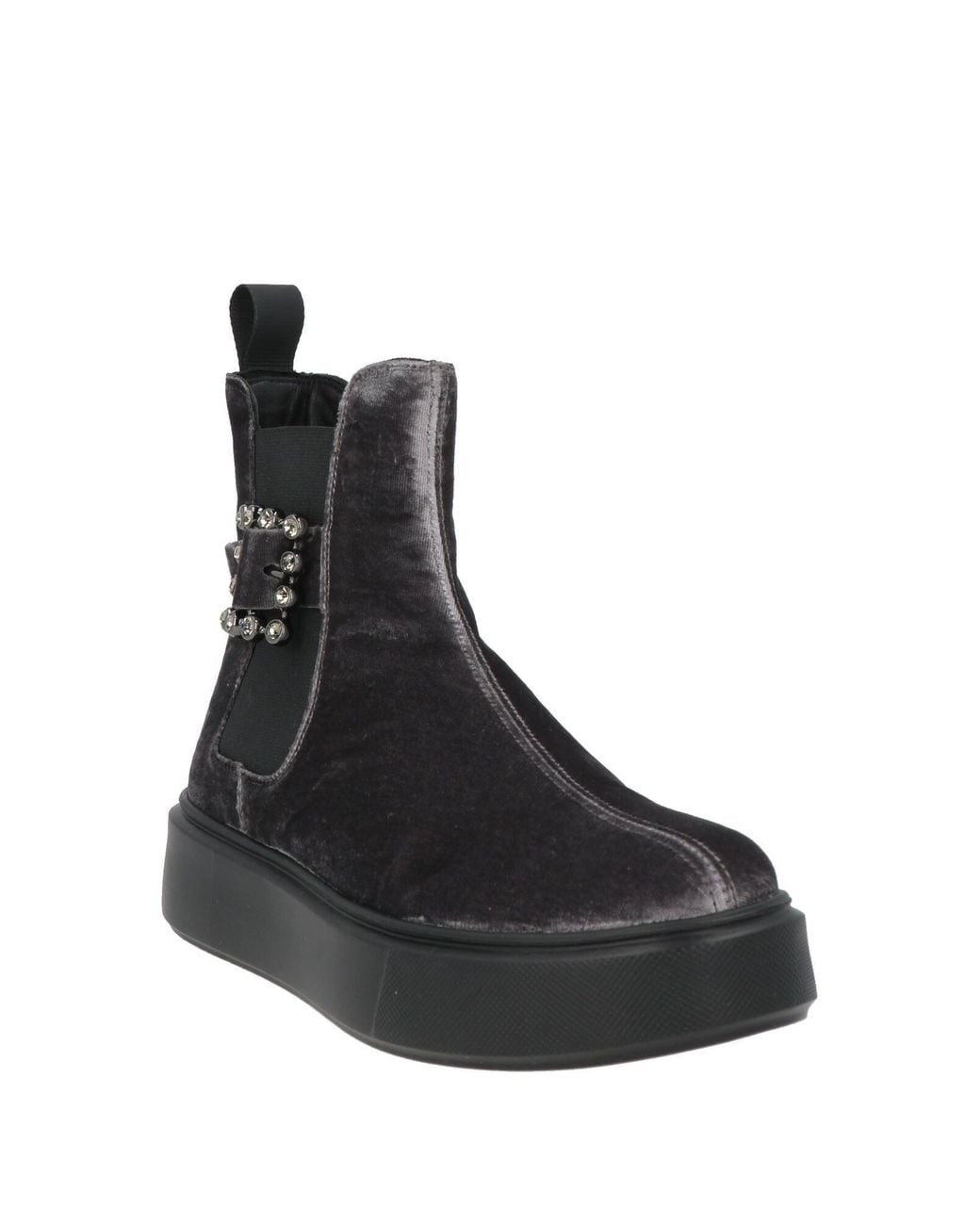 Frau Black Ankle Boots Textile Fibers