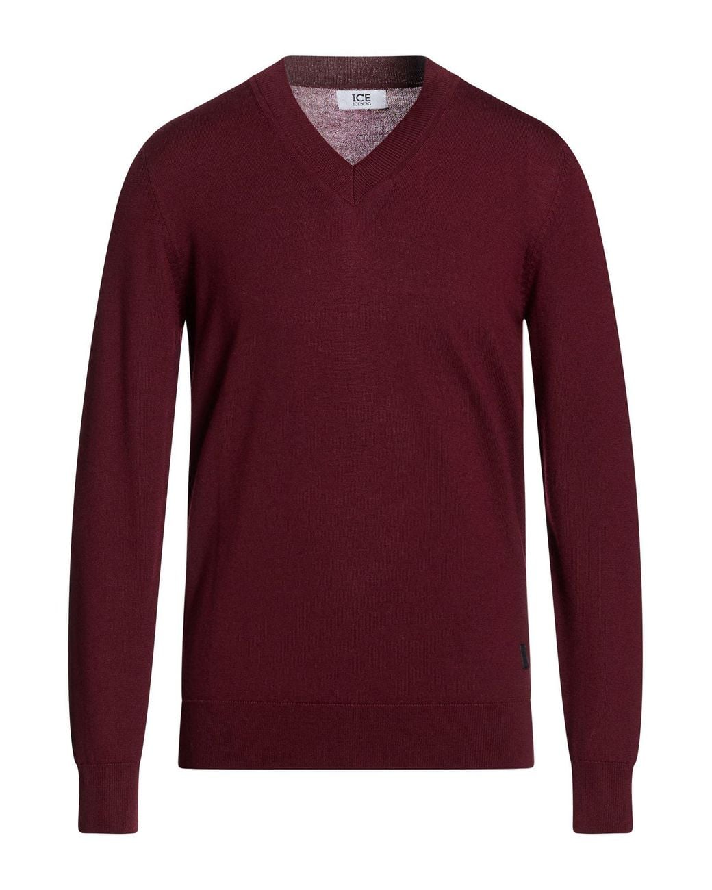Ice Iceberg Red Burgundy Sweater Wool for men