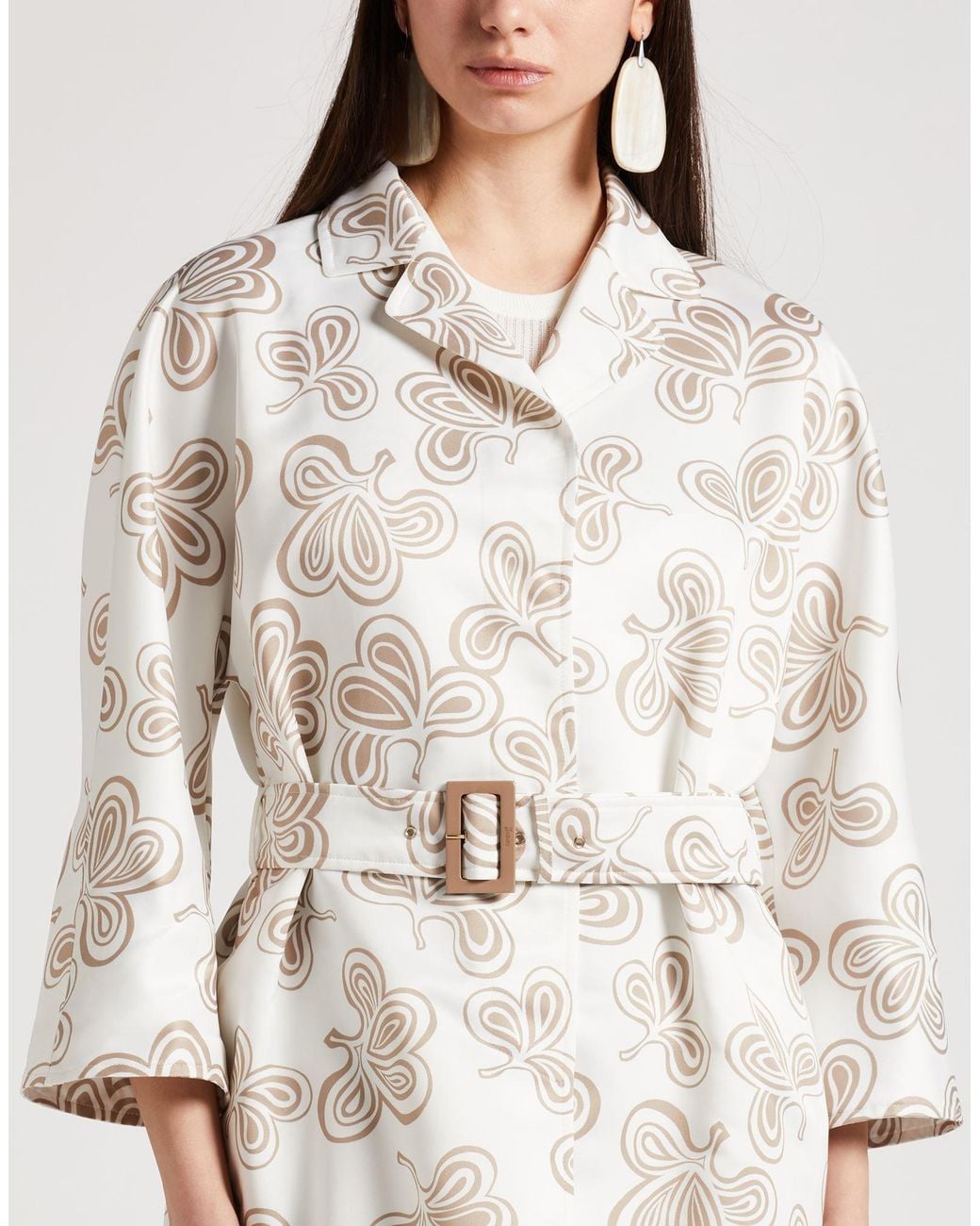 Herno White Overcoat & Trench Coat Polyester