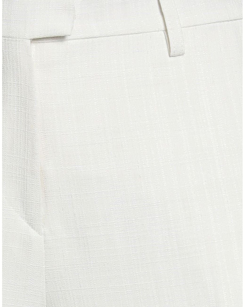 Etro White Ivory Pants Viscose, Polyester