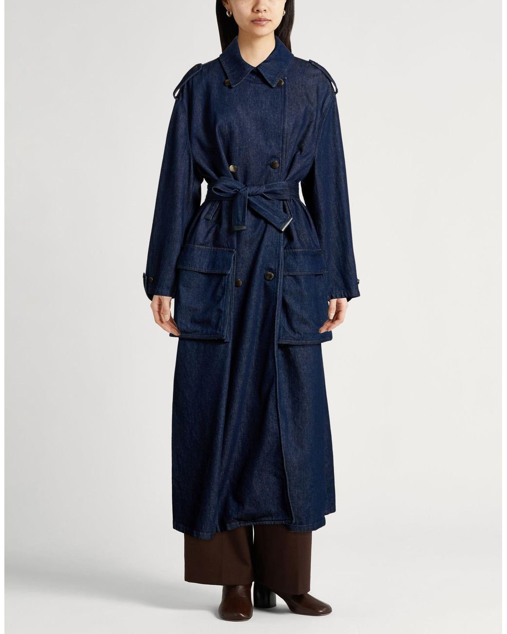 Emporio Armani Blue Denim Outerwear Cotton