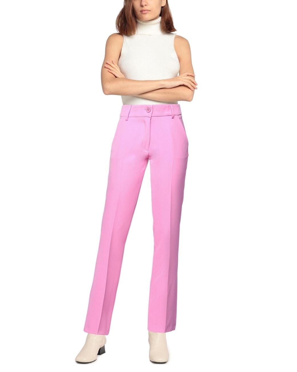 REVISE CONCEPT Pink Pants Polyester, Elastane