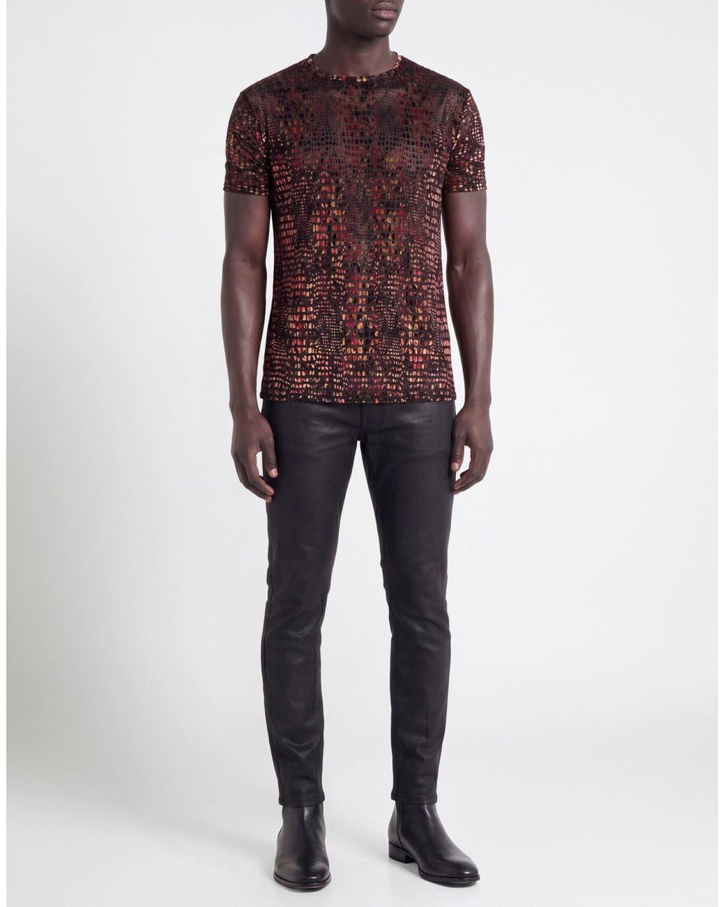 Takeshy Kurosawa Brown T-Shirt Polyester, Polyamide, Elastane for men
