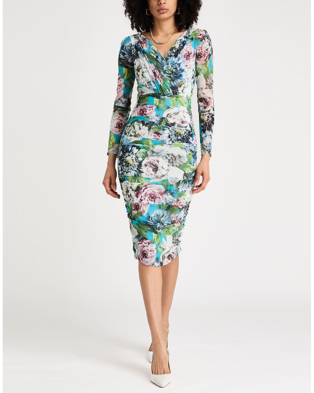 Dolce & Gabbana Blue Midi Dress