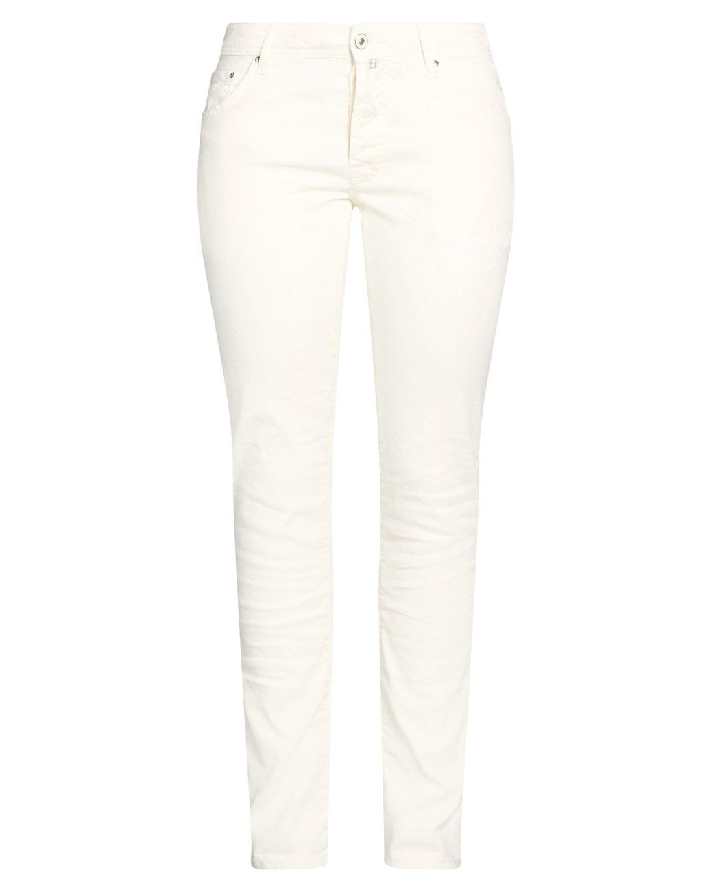 Jacob Cohen White Pants Linen, Cotton