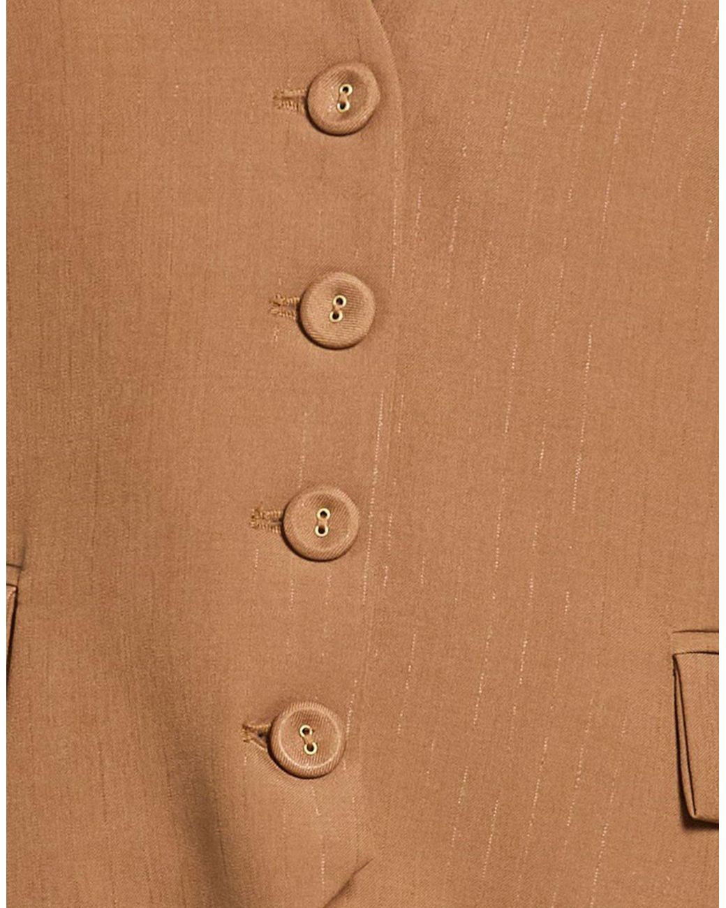 Kocca Brown Tailored Vest Polyester, Elastane