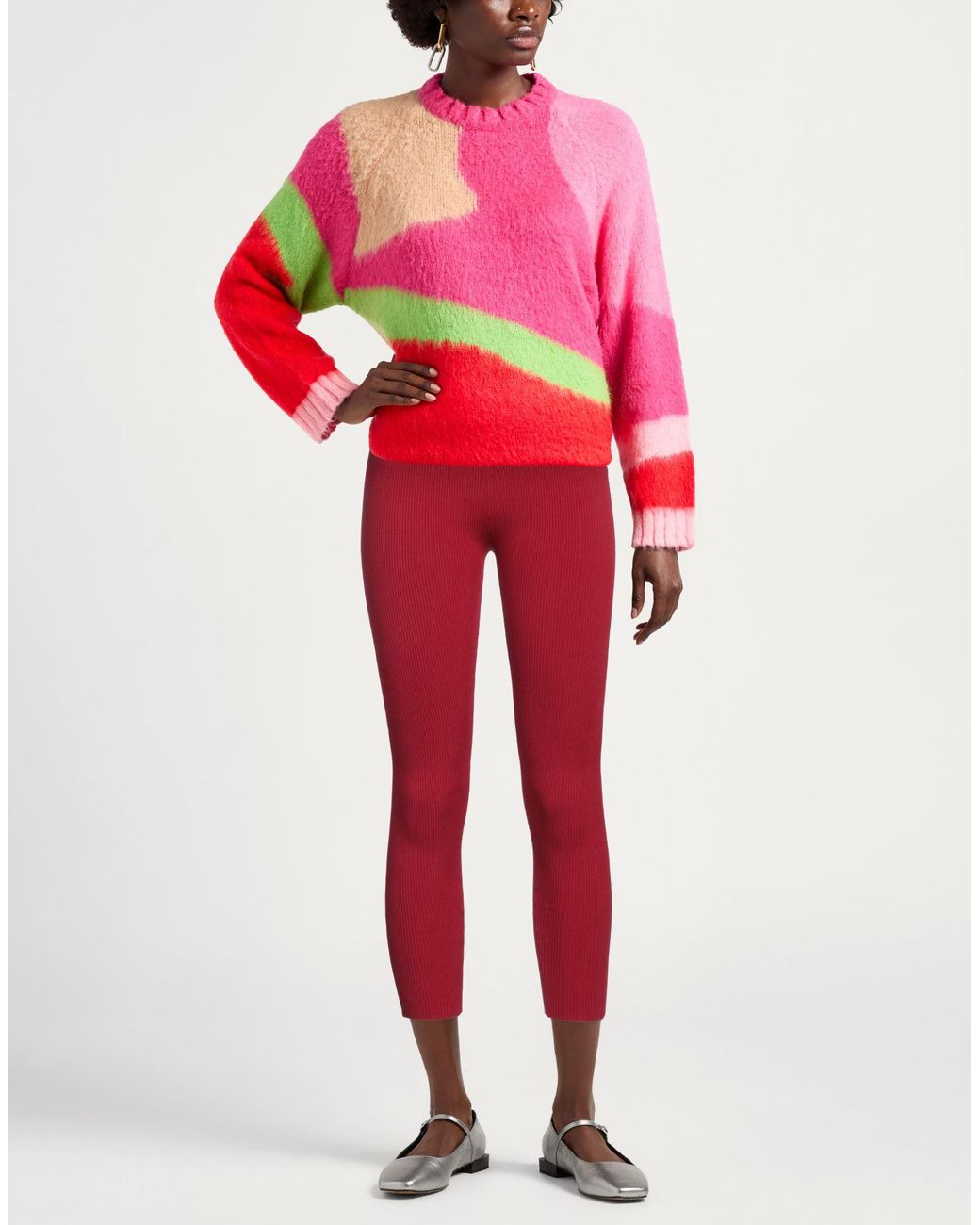 Elisabetta Franchi Red Leggings
