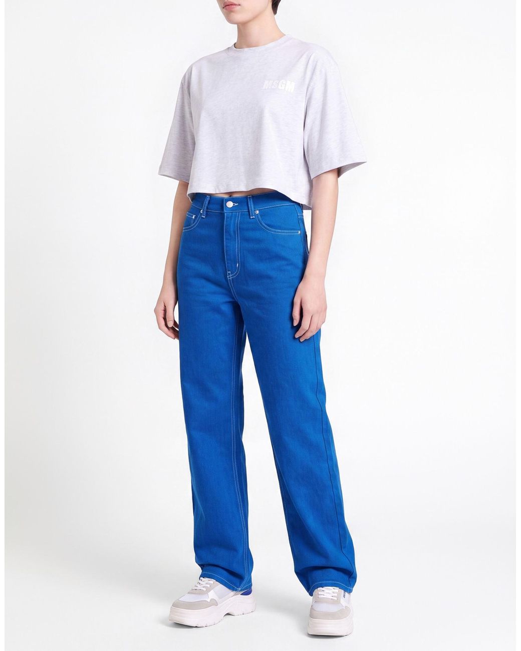 MSGM White Light T-Shirt Cotton