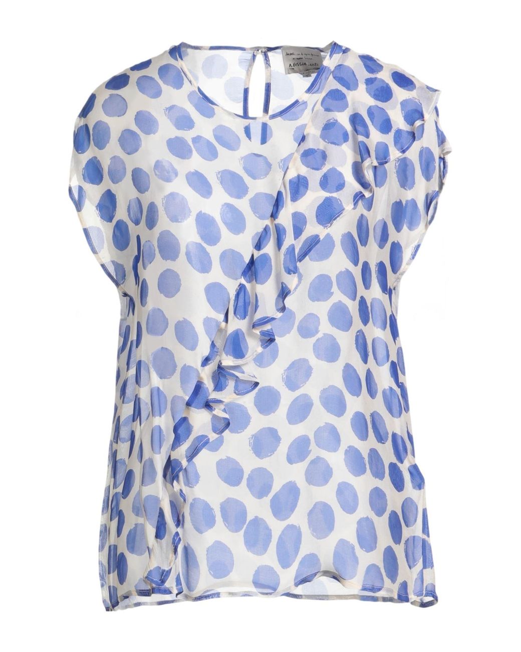 ALESSIA SANTI Blue Top Viscose, Silk