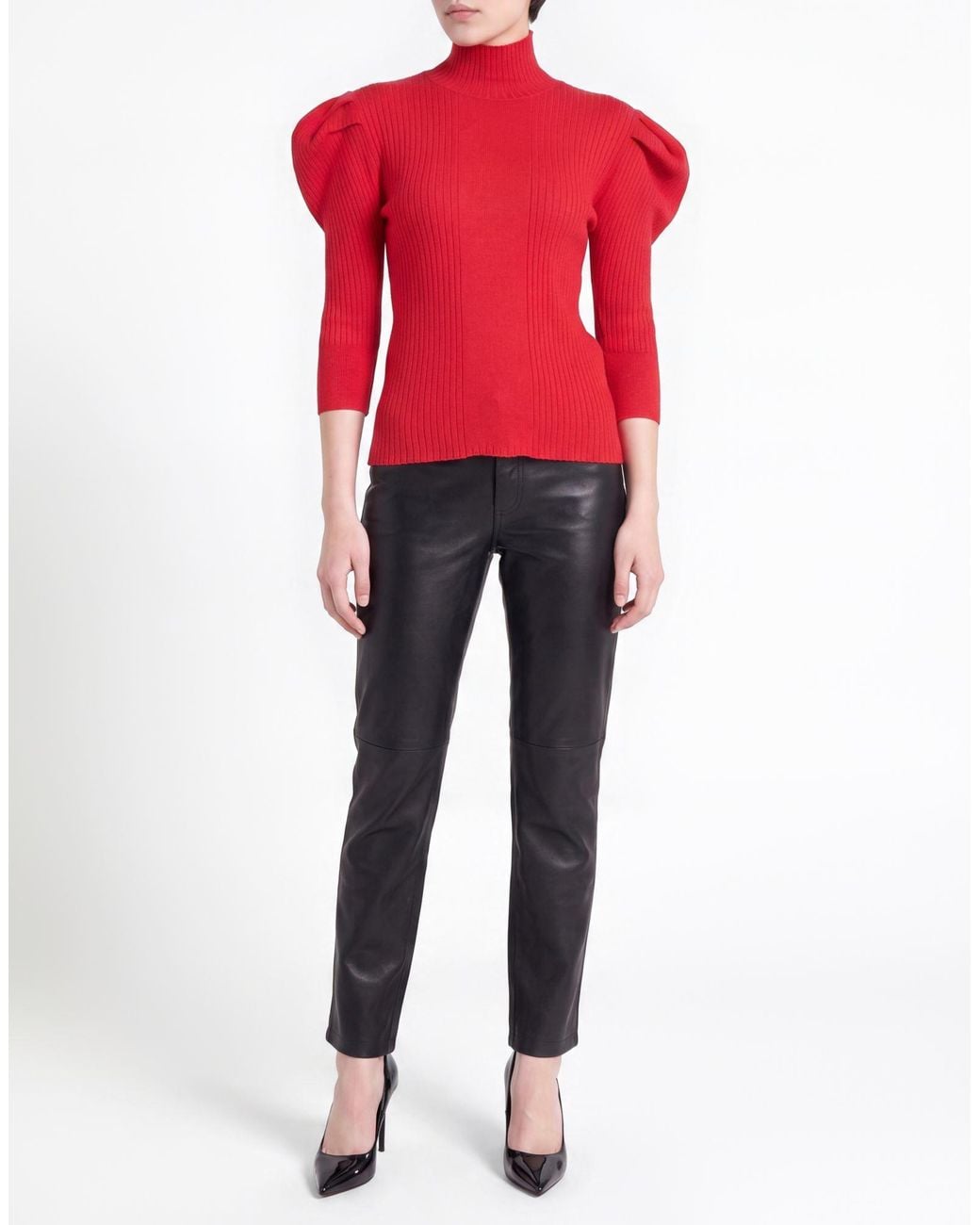 Akep Red Turtleneck Viscose, Polyester, Polyamide