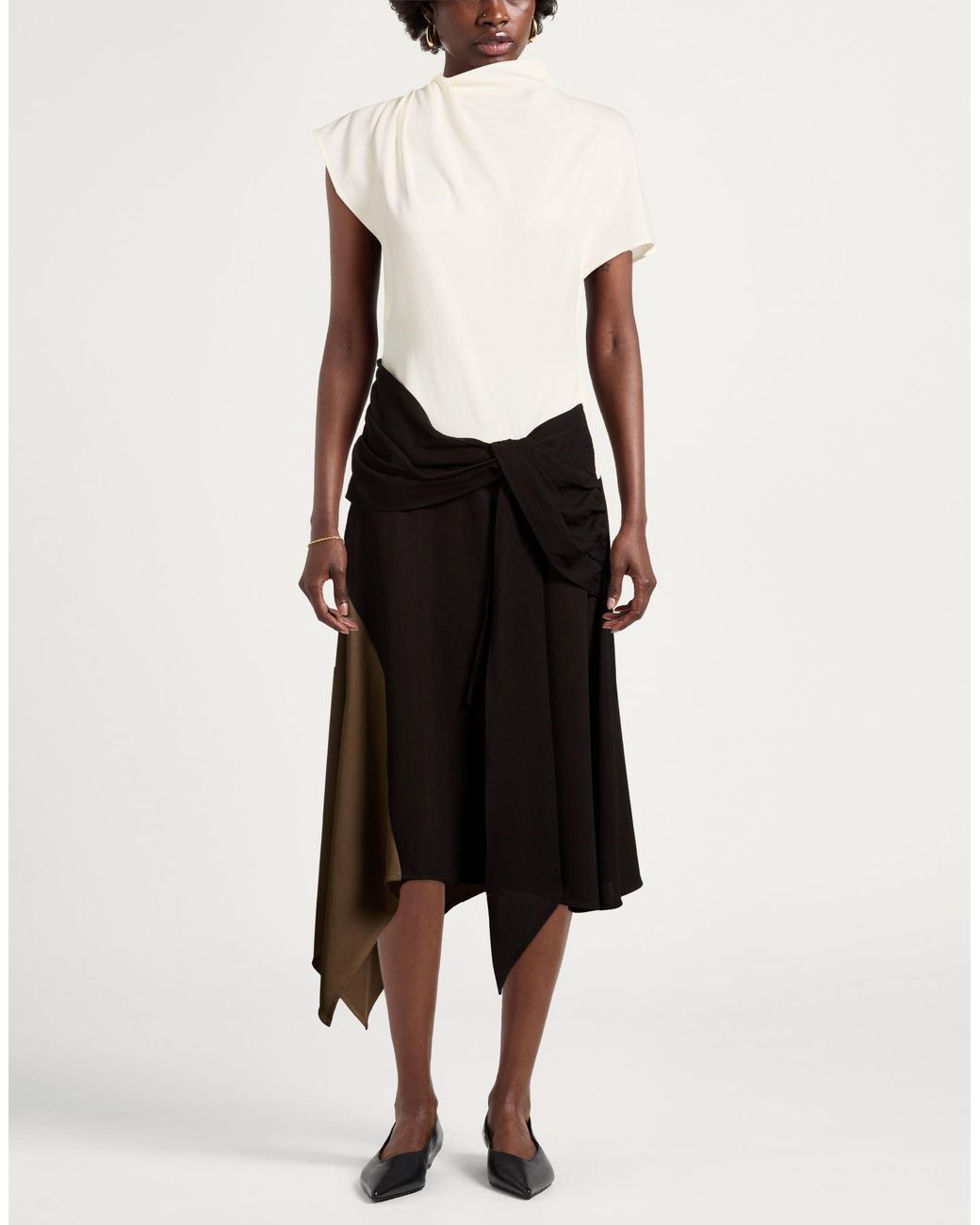 Staud White Midi Dress