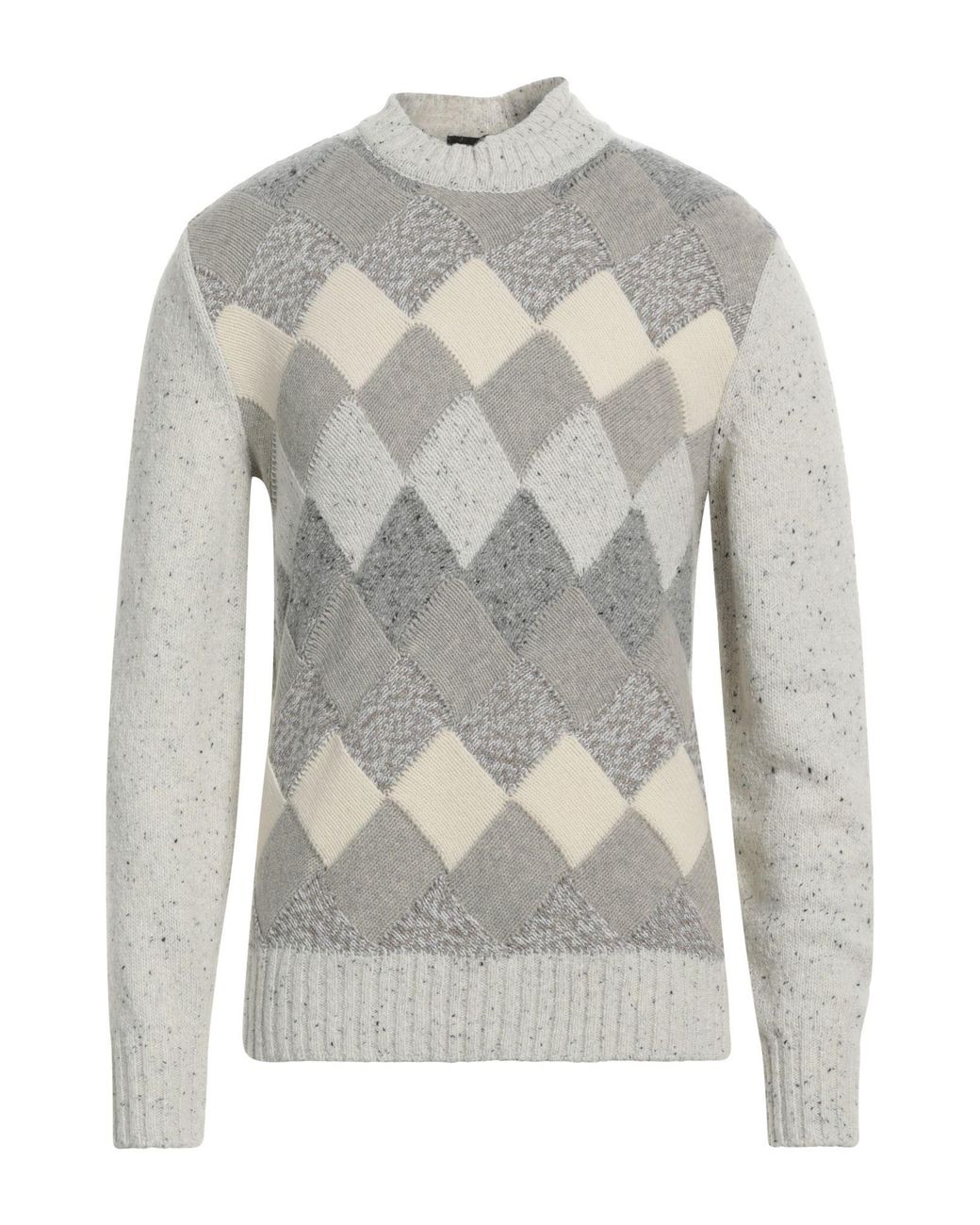 Emporio Armani Gray Ivory Sweater Wool, Polyamide, Viscose for men
