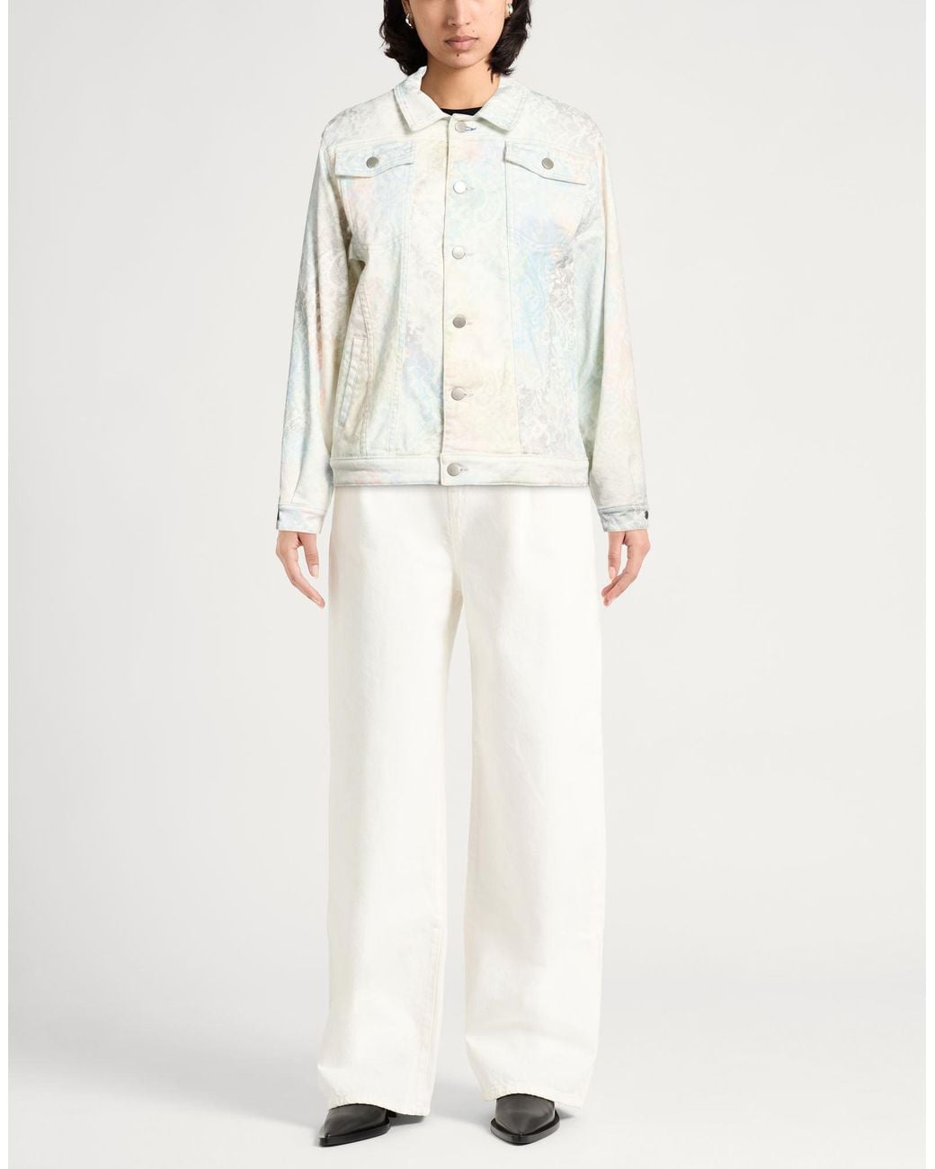 Koche White Denim Outerwear Cotton, Elastane