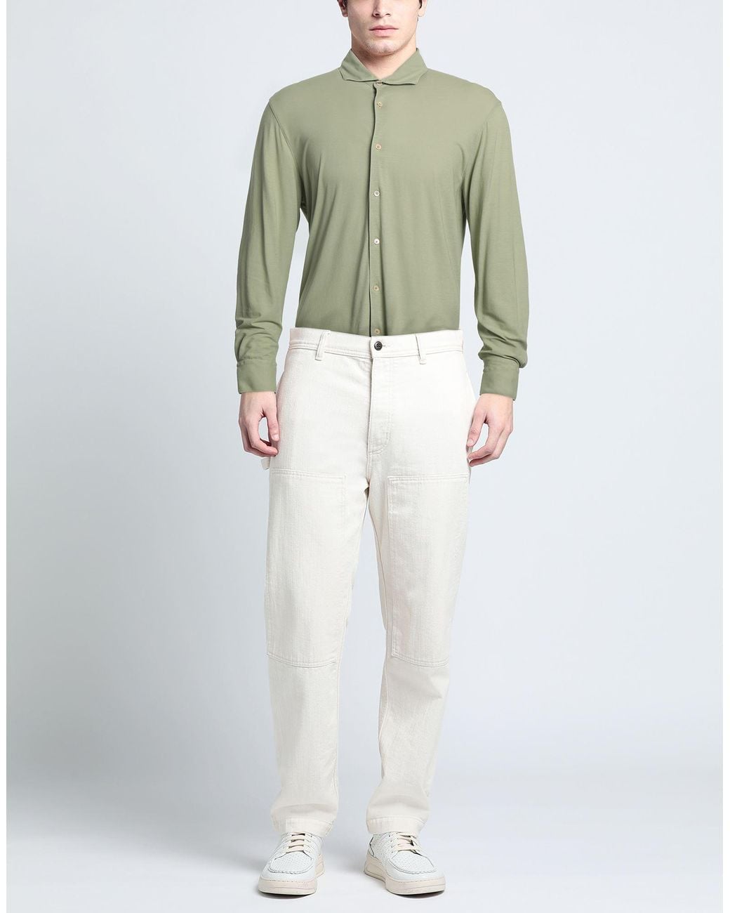 FILIPPO DE LAURENTIIS Green Shirt for men
