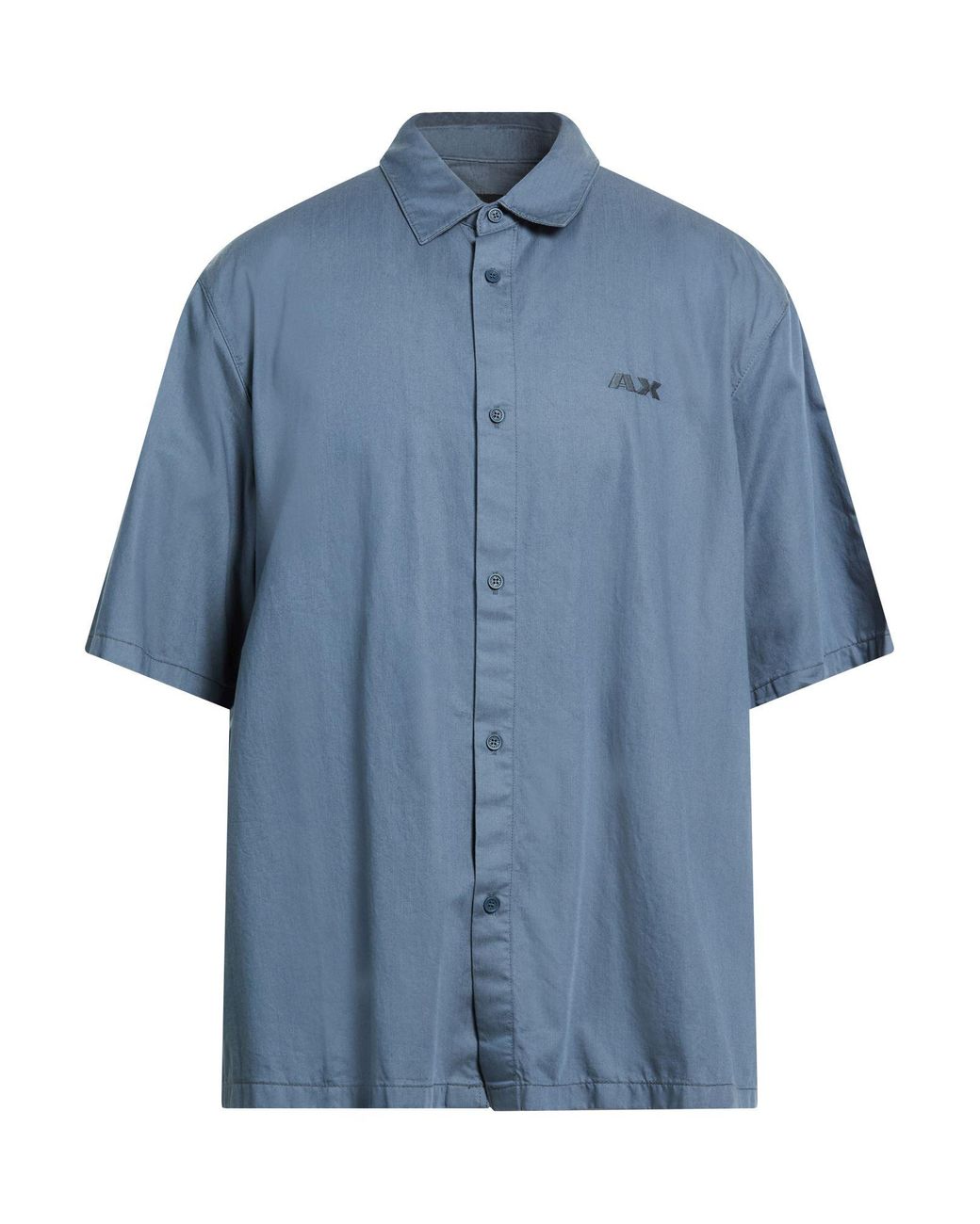 ARMANI EXCHANGE Blue Shirt Lyocell, Cotton for men