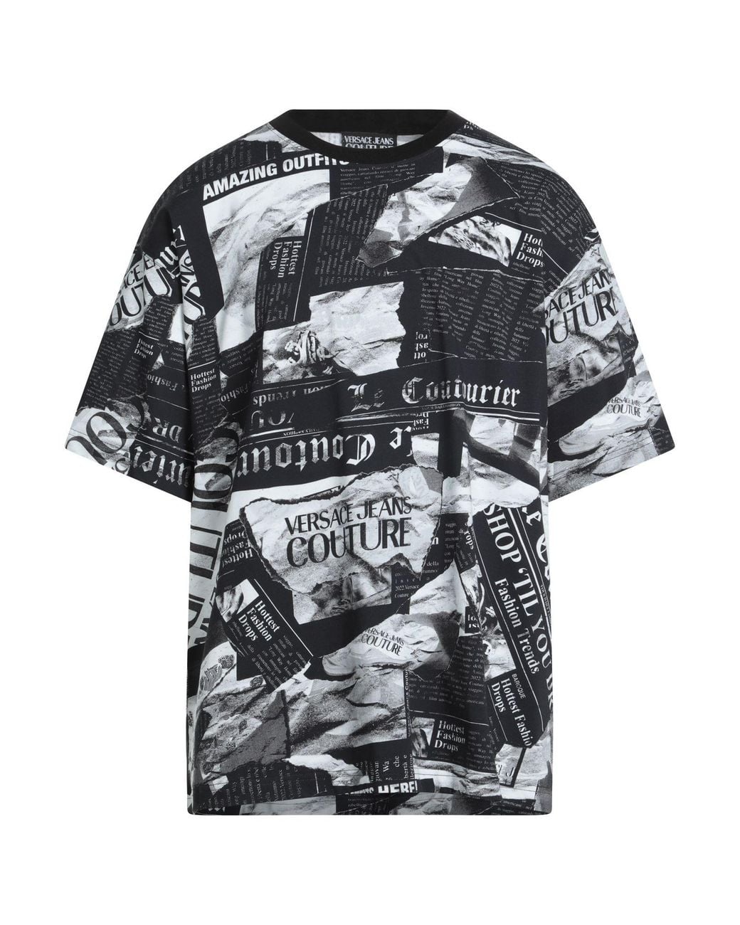 Versace Jeans Couture Black T-Shirt Cotton for men