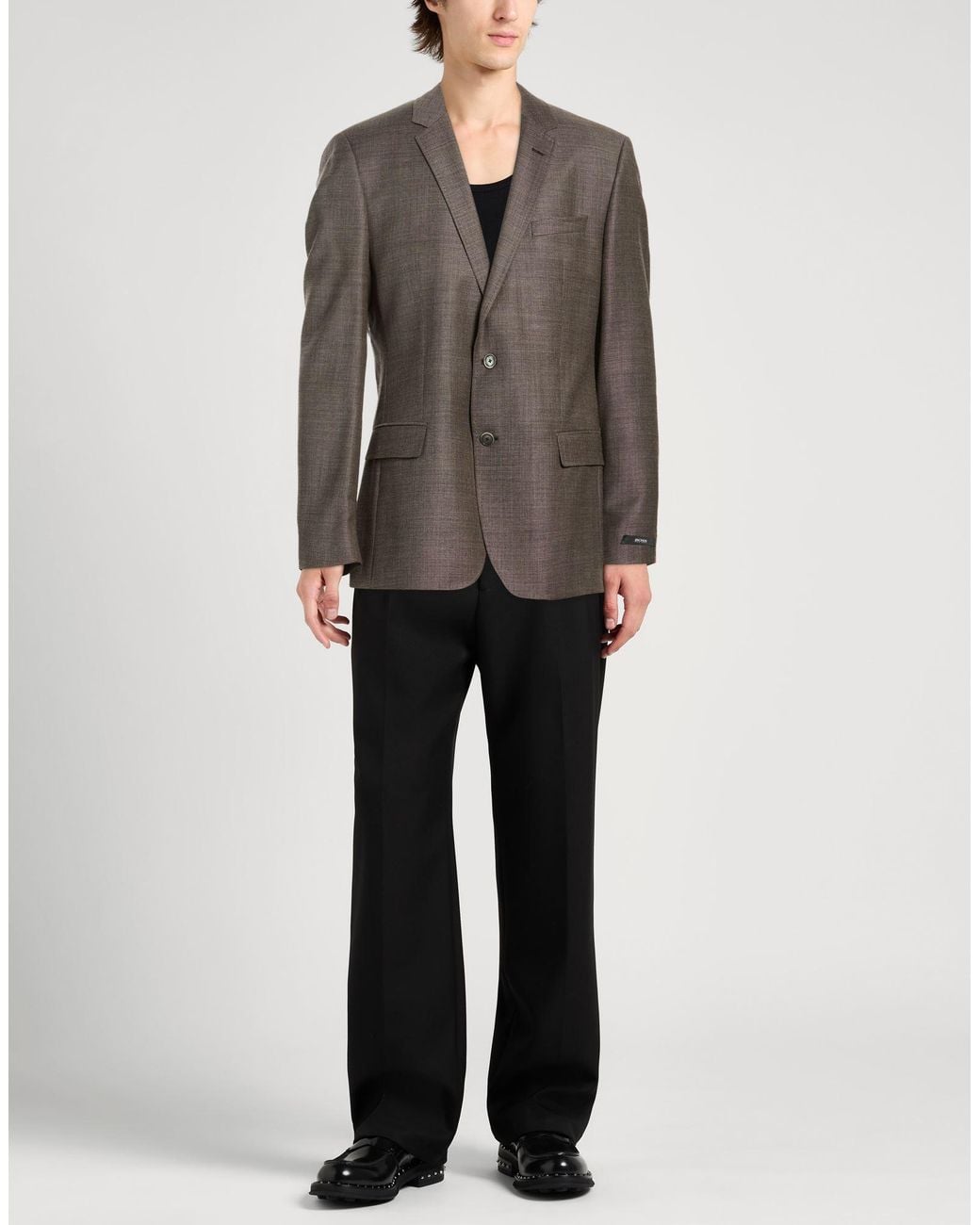 Boss Brown Blazer Virgin Wool for men