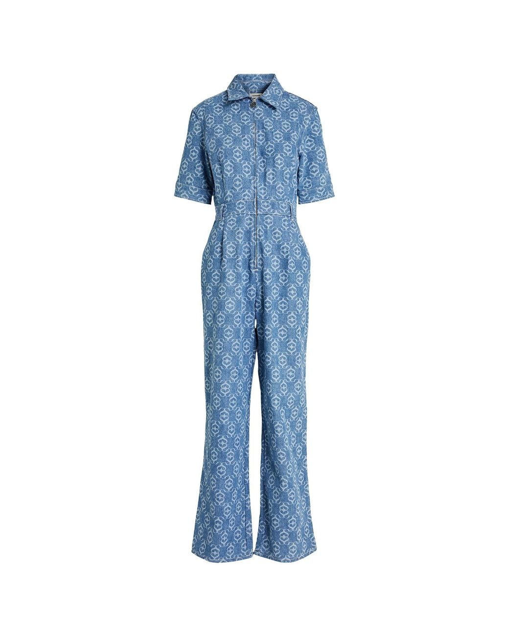 Sandro Blue Jumpsuit Cotton