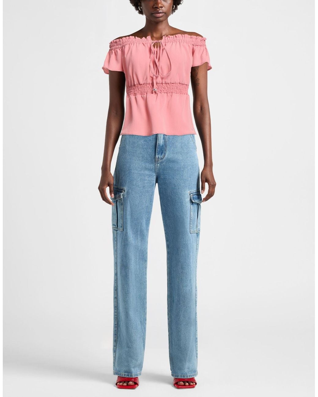 Guess Pink Blush Top Polyester