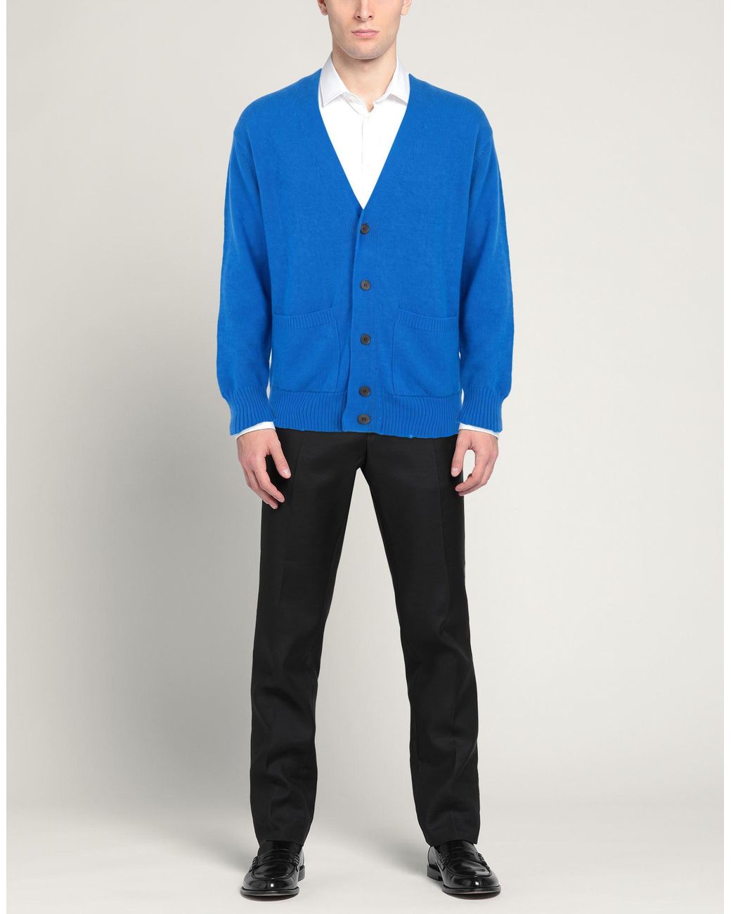 Maison Flâneur Blue Cardigan for men
