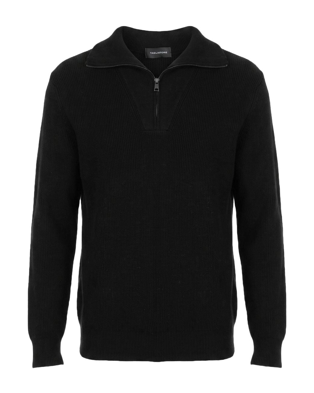 Tagliatore Black Sweater Virgin Wool for men