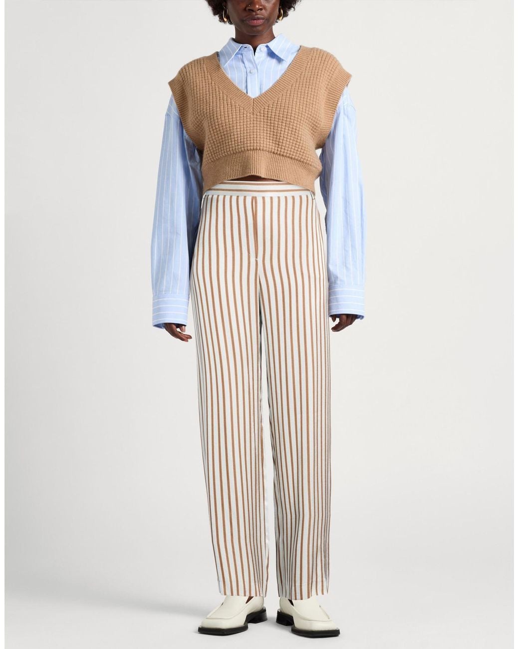 Maliparmi White Pants Viscose