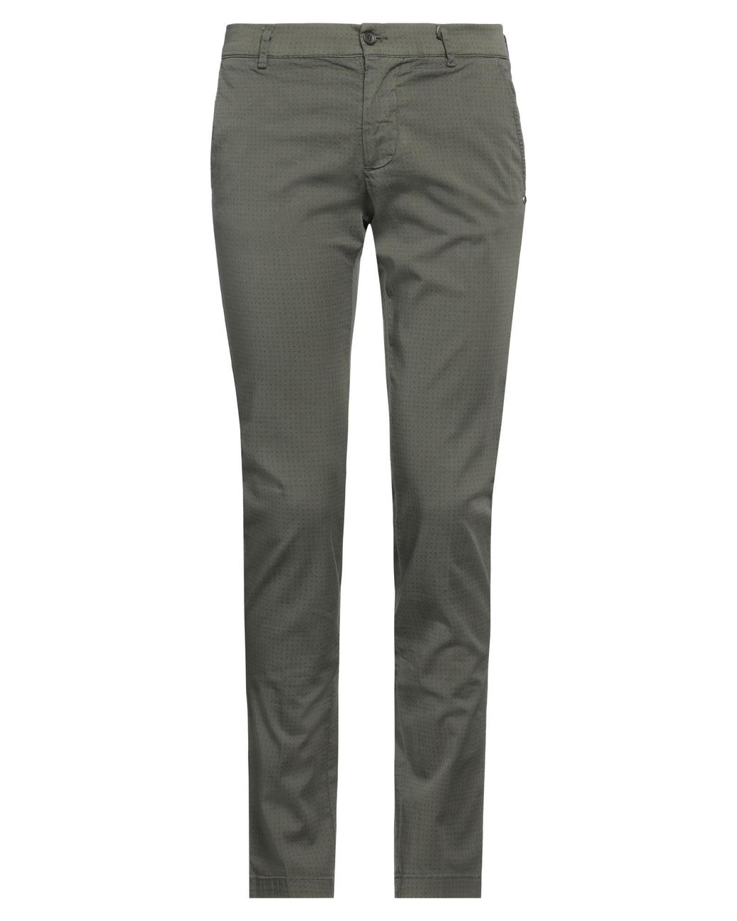 Daniele Alessandrini Gray Pants Cotton, Elastane for men