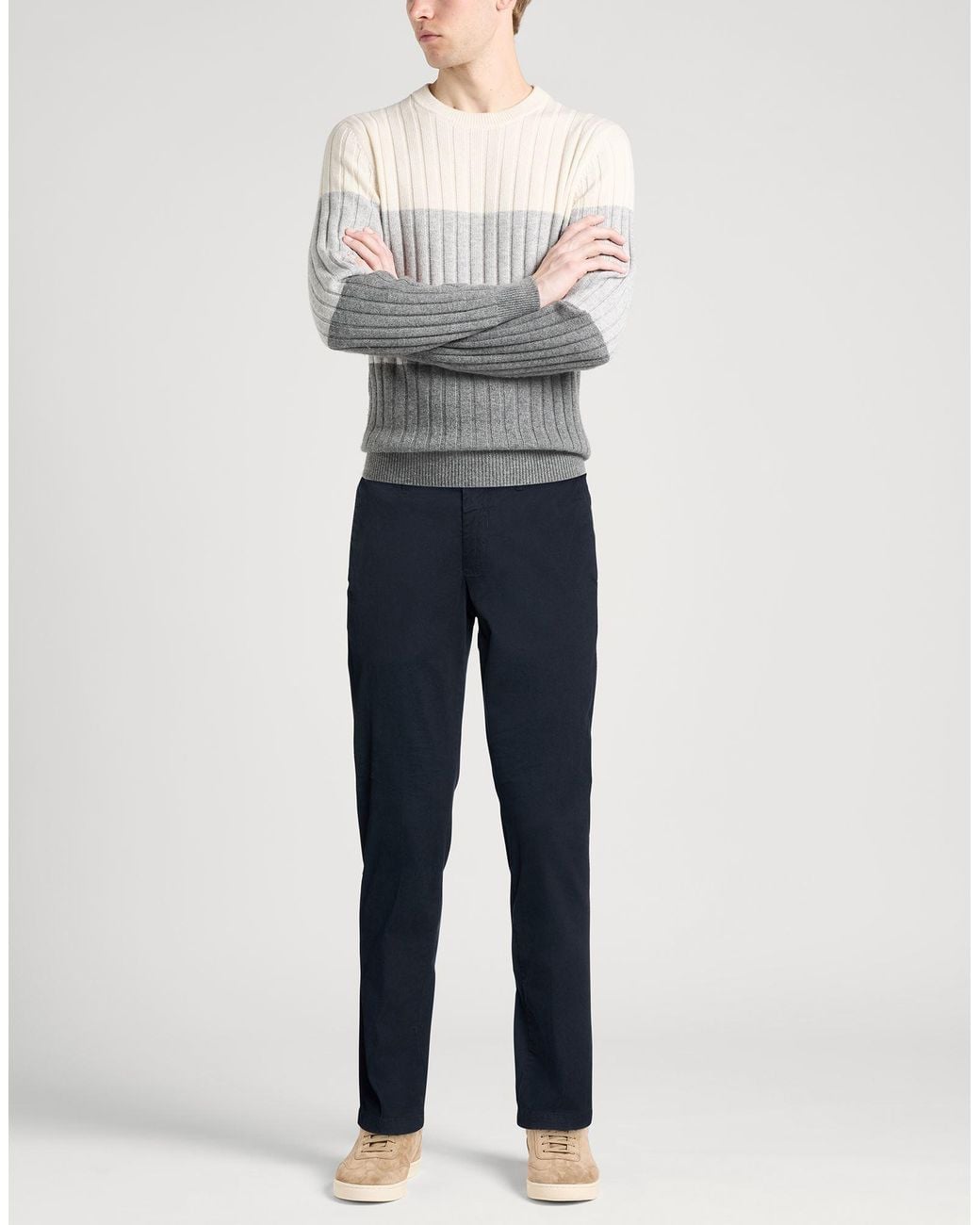 Barbati Blue Pants Cotton, Elastane for men