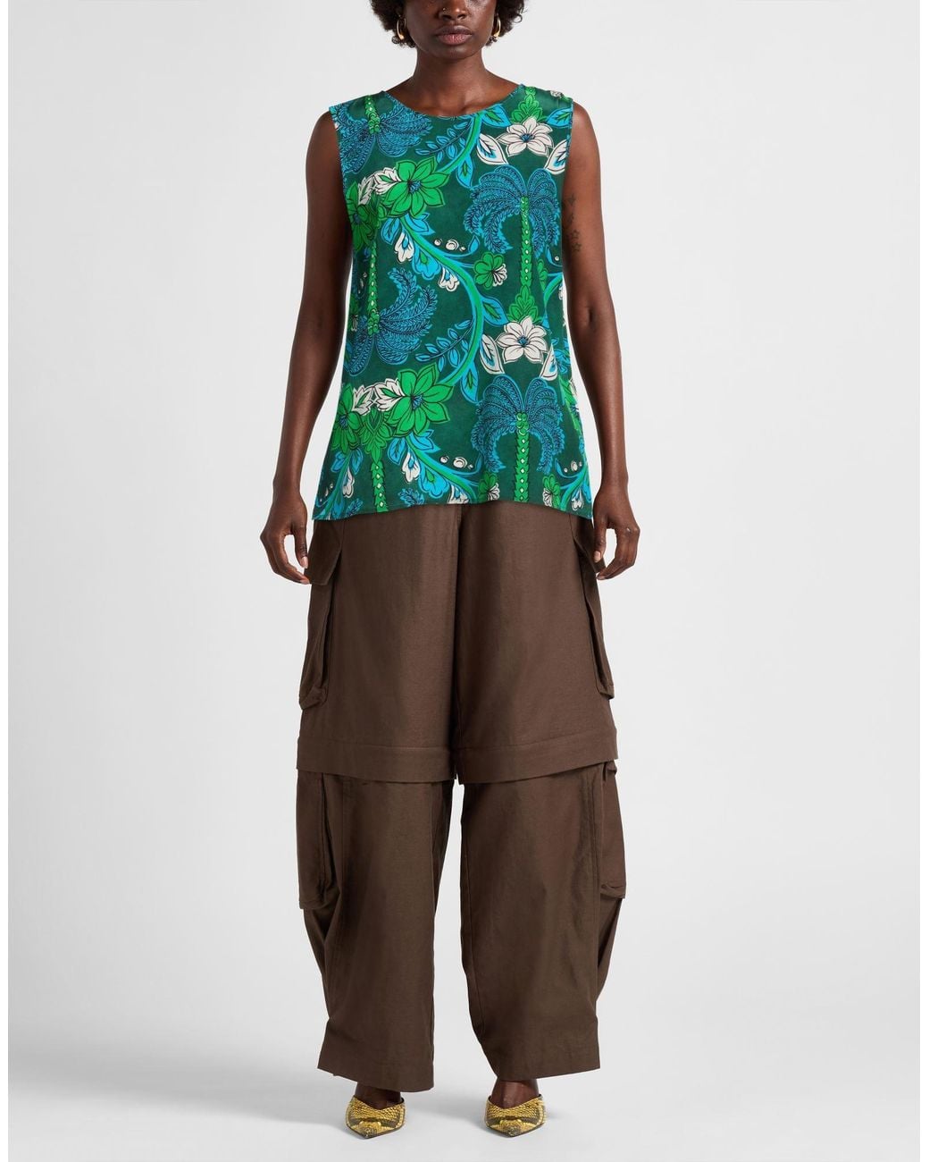 P.A.R.O.S.H. Green Top Silk
