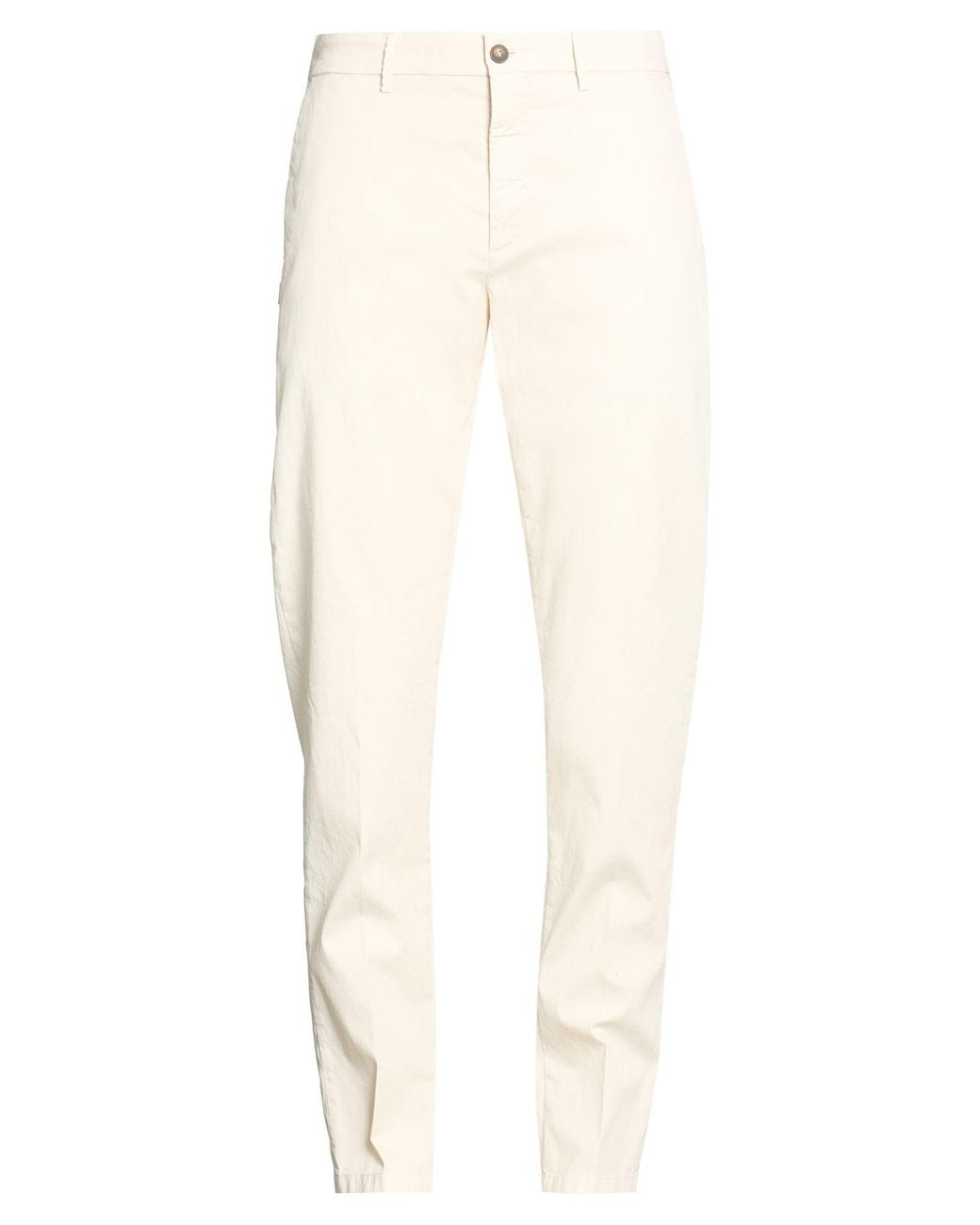 Siviglia White Ivory Pants Cotton, Elastane for men