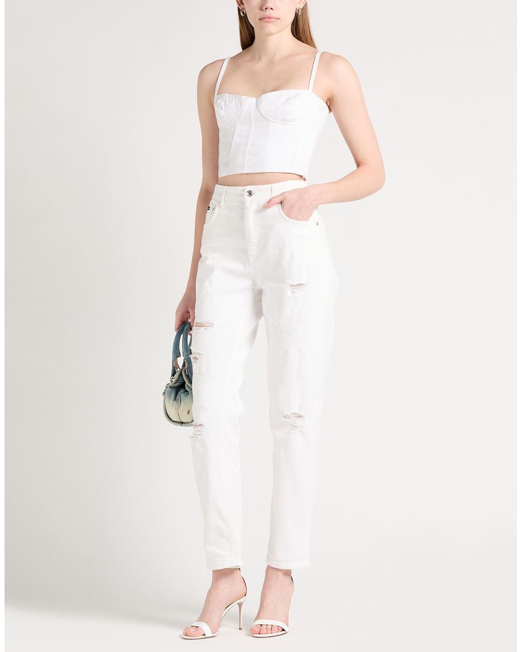 Dolce & Gabbana White Jeans Cotton, Elastane