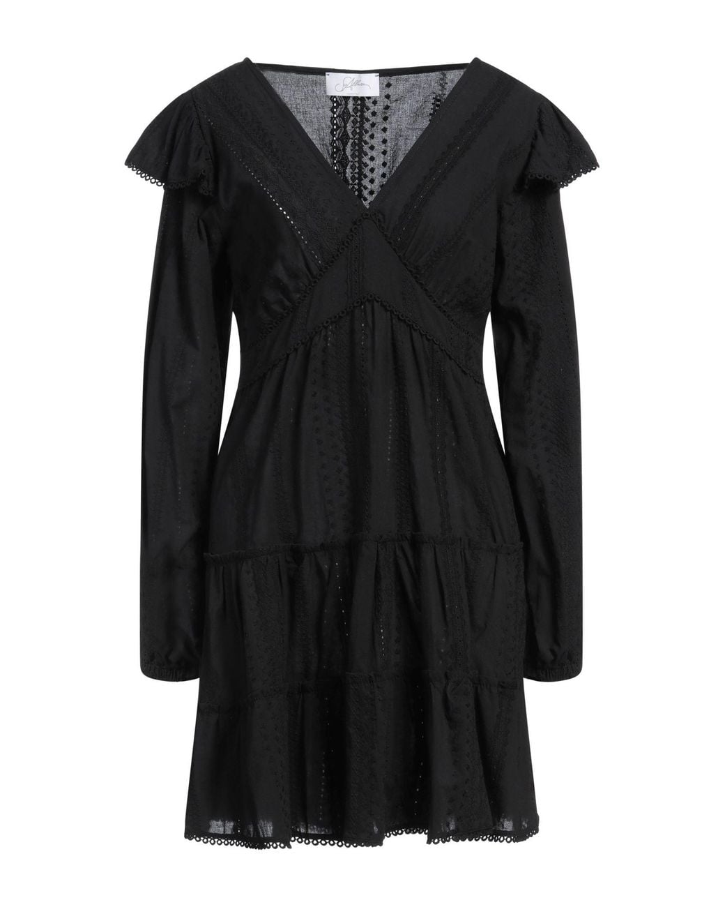 Soallure Black Mini Dress Cotton