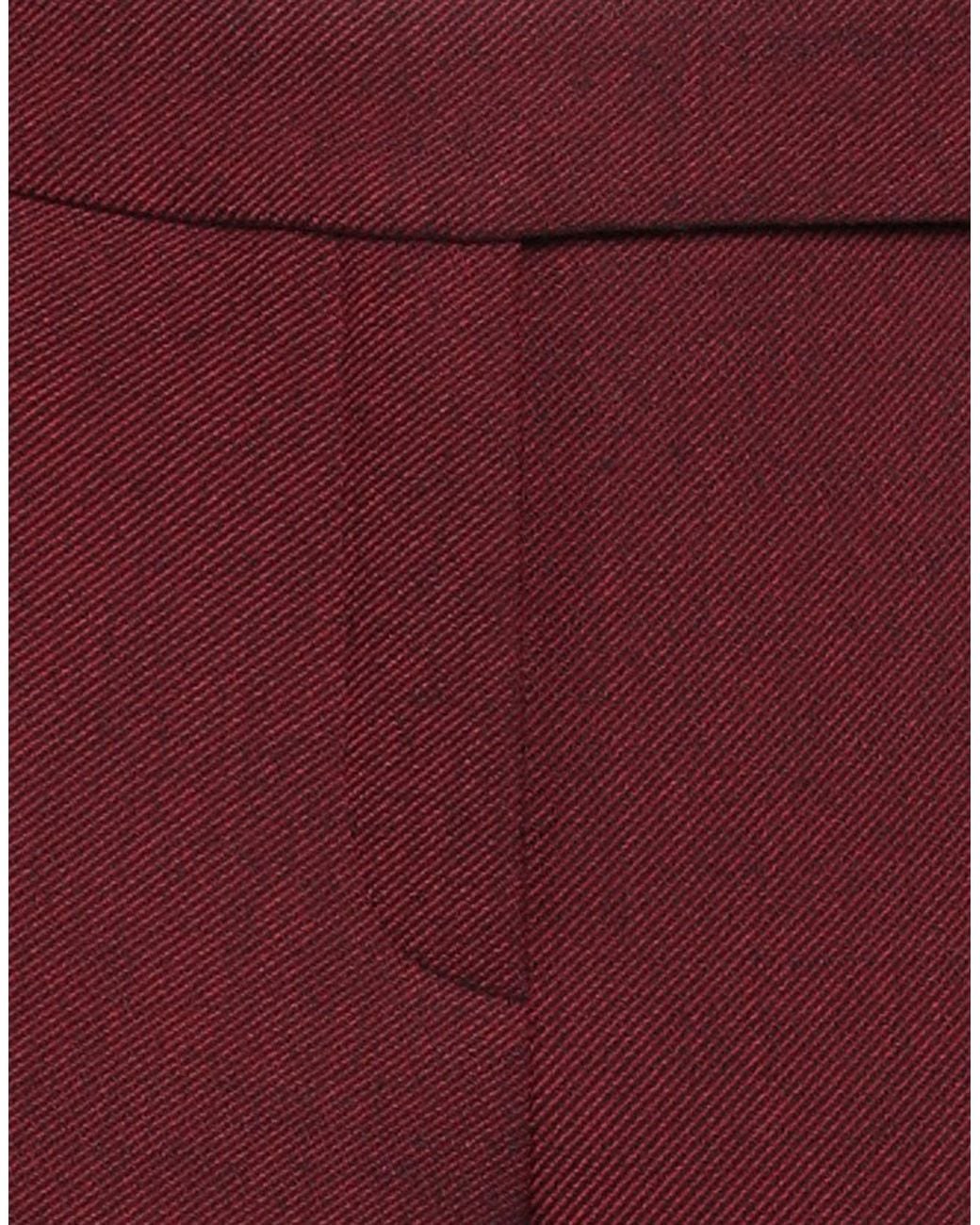 Seductive Red Pants Polyester, Viscose, Wool, Elastane