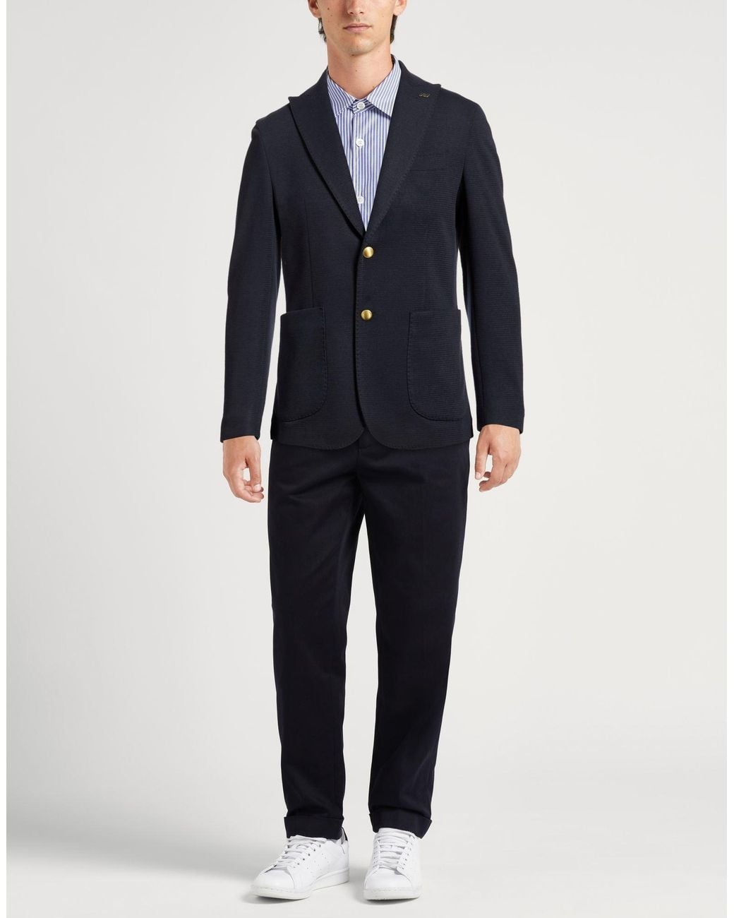 Bob Blue Blazer Polyester, Viscose, Elastane for men