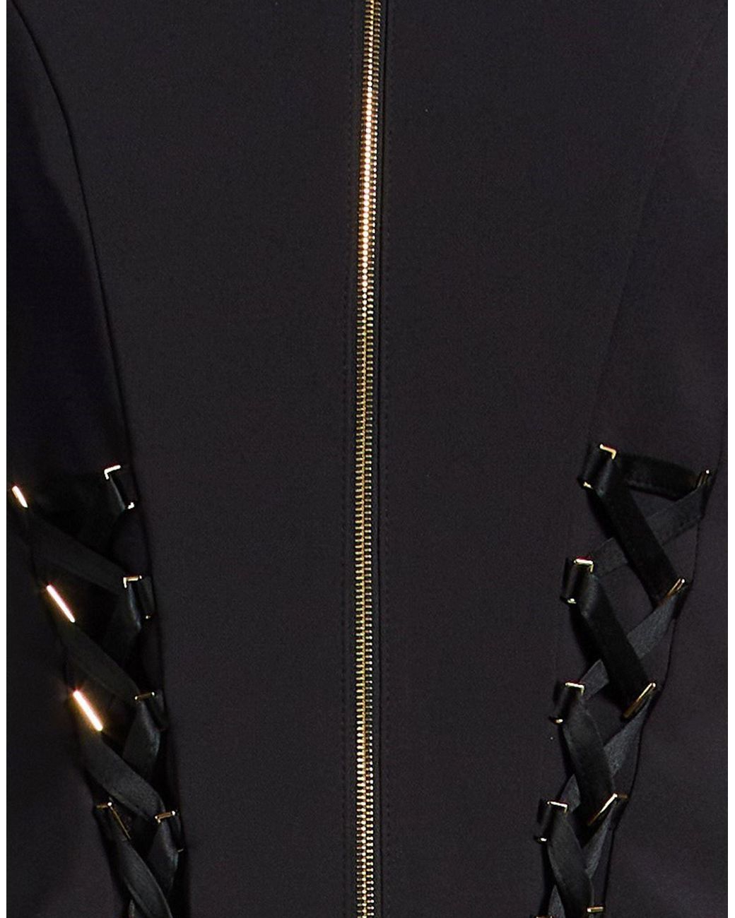 Elisabetta Franchi Black Jacket Polyester, Elastane