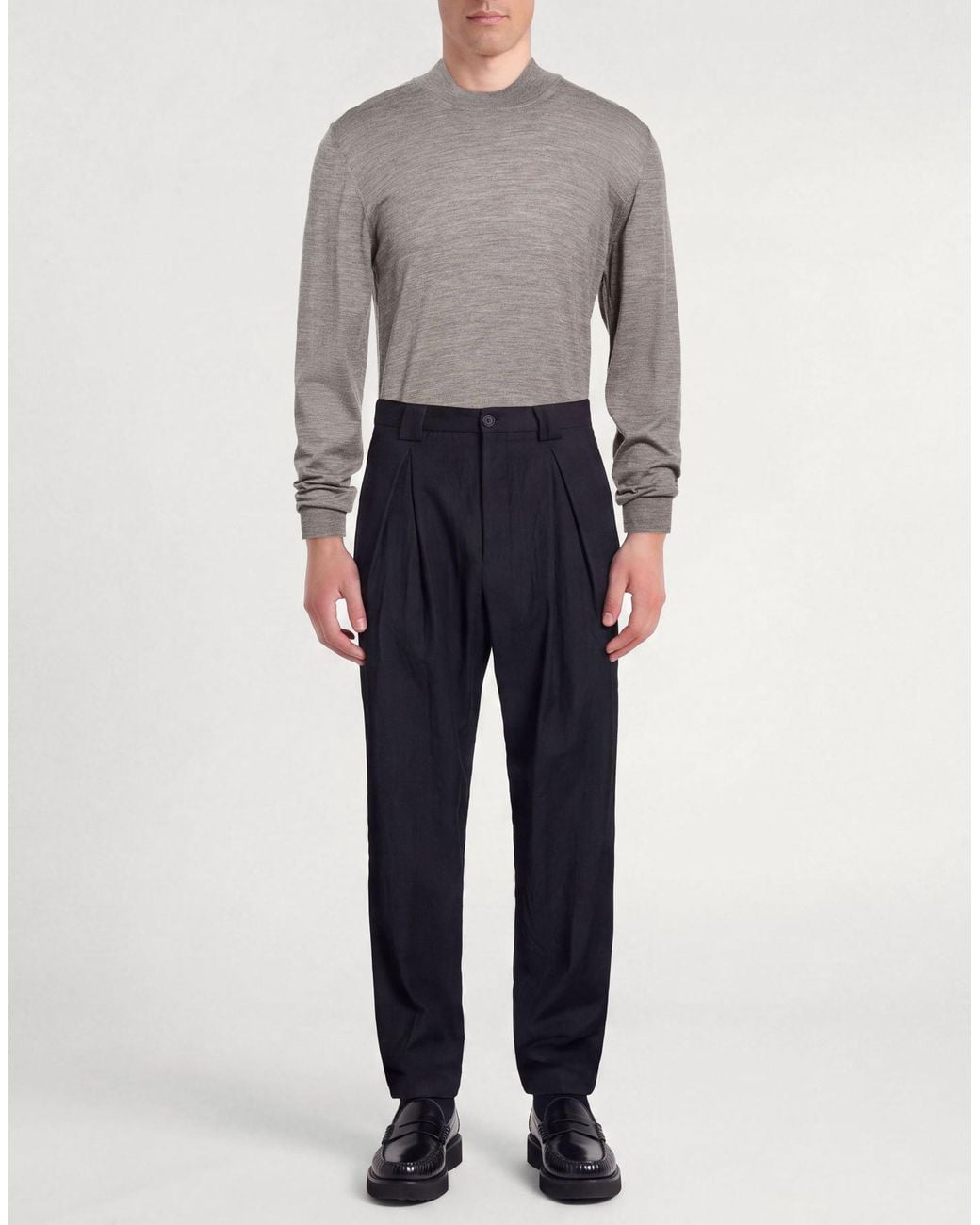 Fedeli Gray Turtleneck Virgin Wool for men