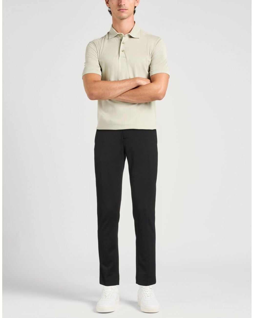 Daniele Alessandrini Black Pants Polyester, Viscose, Elastane for men