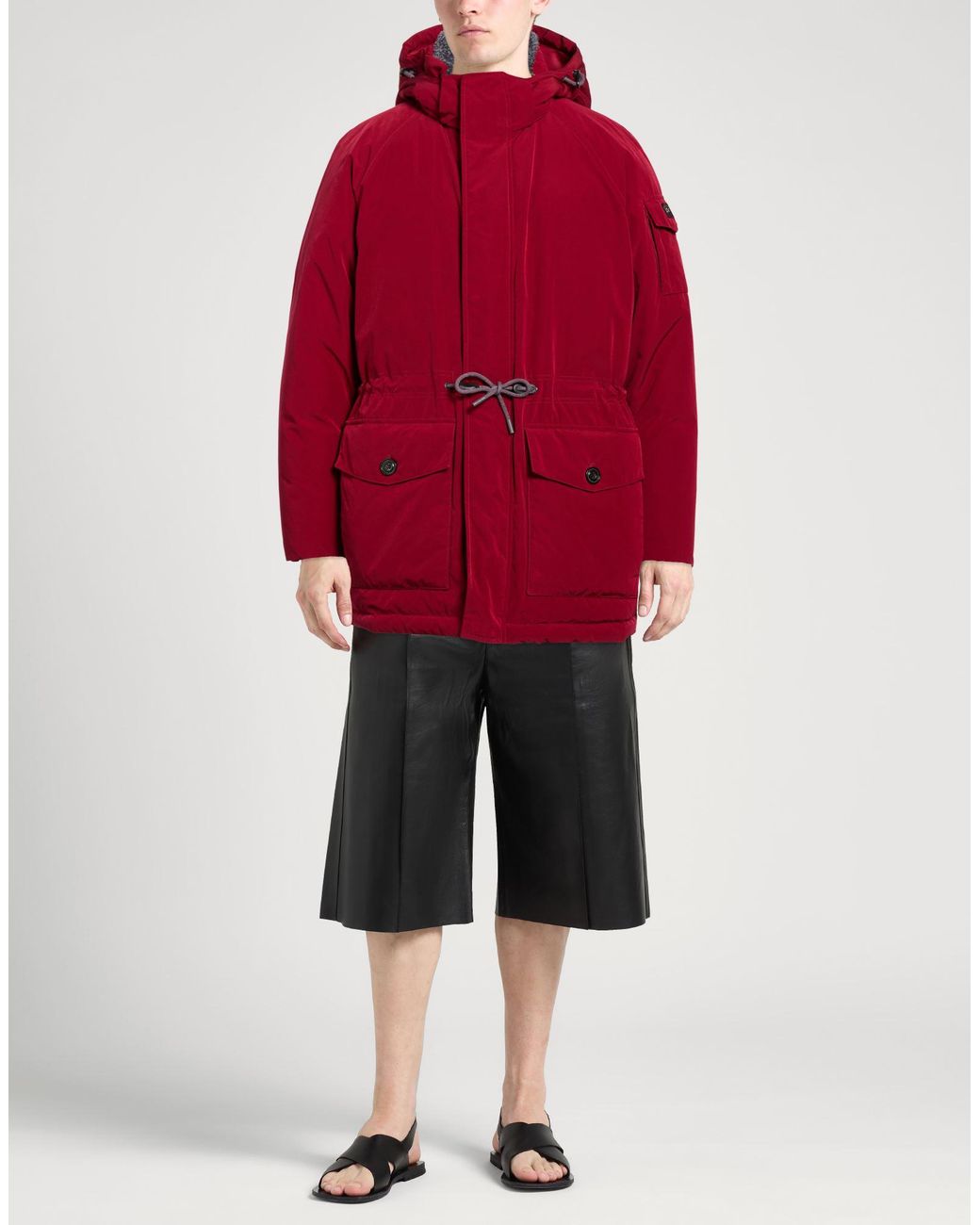 Paul & Shark Red Puffer Polyester, Nylon for men