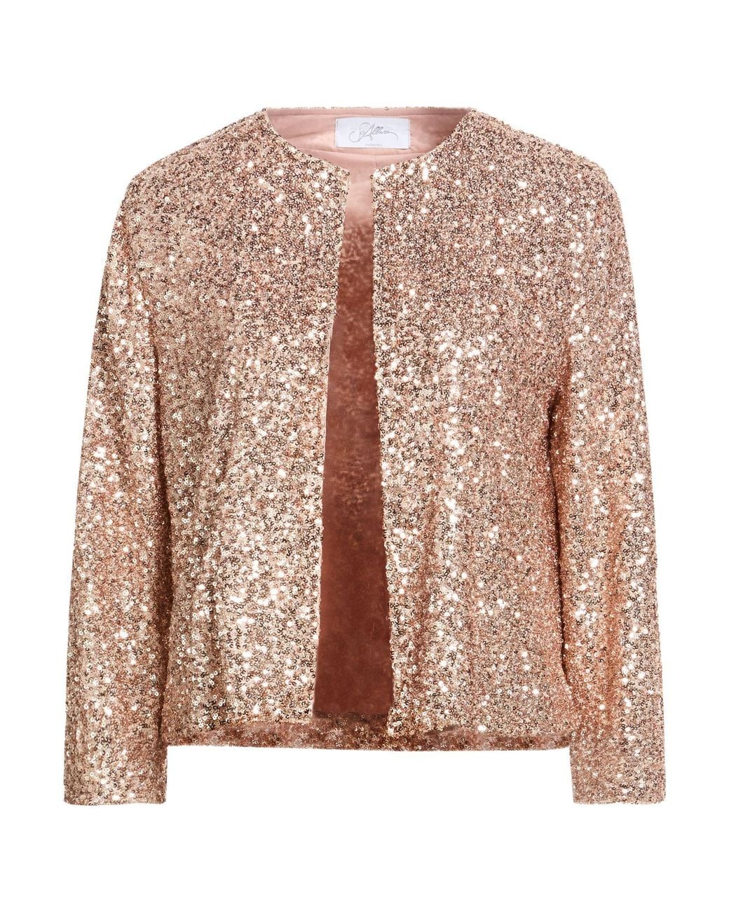 Soallure Brown Jacket Polyester, Elastane