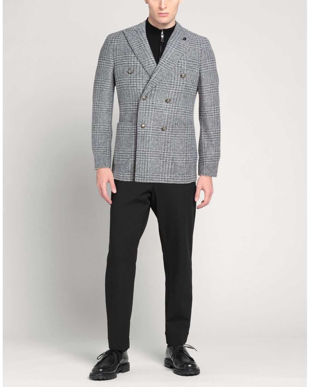 BRERAS Milano Gray Blazer Virgin Wool, Elastane for men