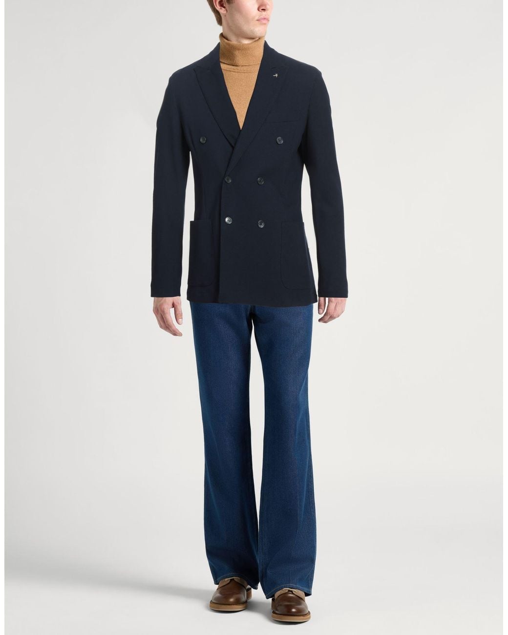 AT.P.CO Blue Blazer Polyester, Viscose, Elastane for men
