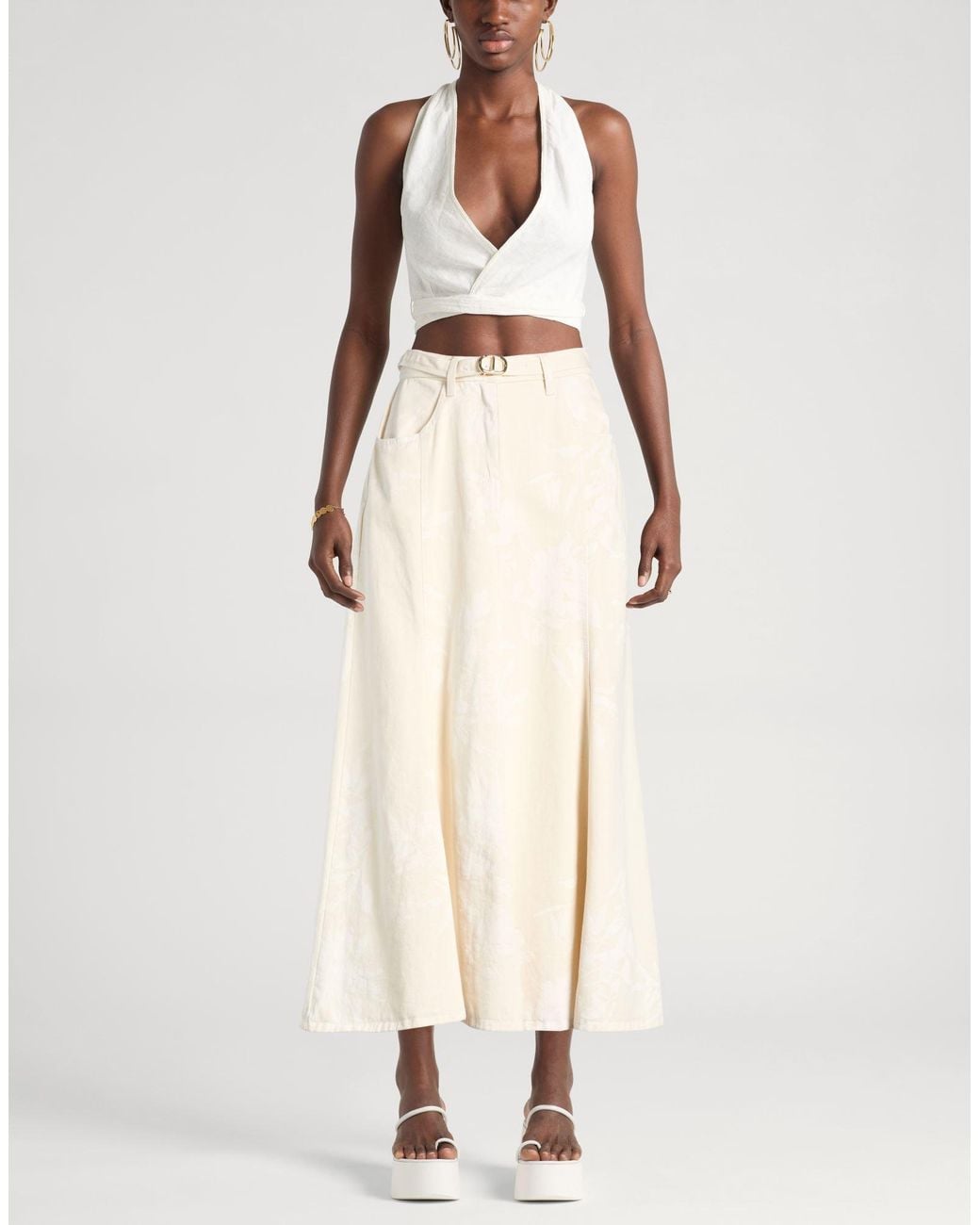 Twinset Natural Denim Skirts