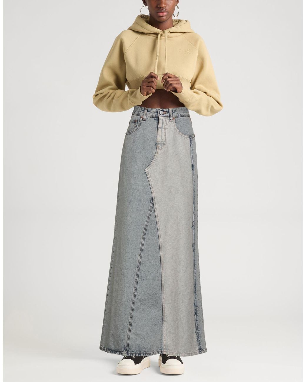 MM6 by Maison Margiela Gray Denim Skirt