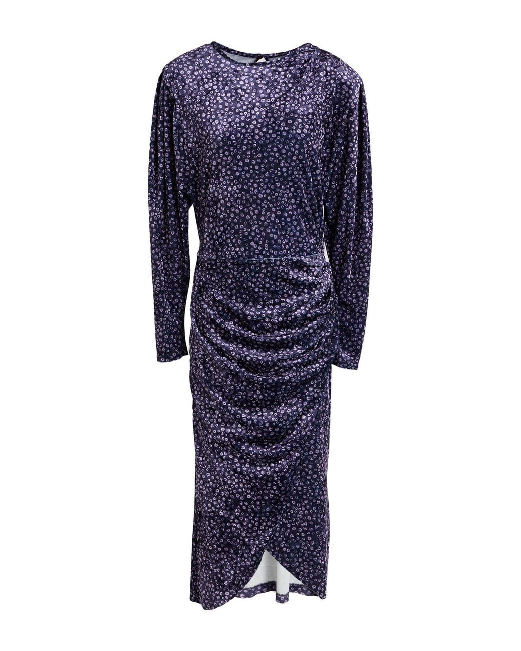 Isabel Marant Blue Midi Dress Polyester, Elastane, Cotton