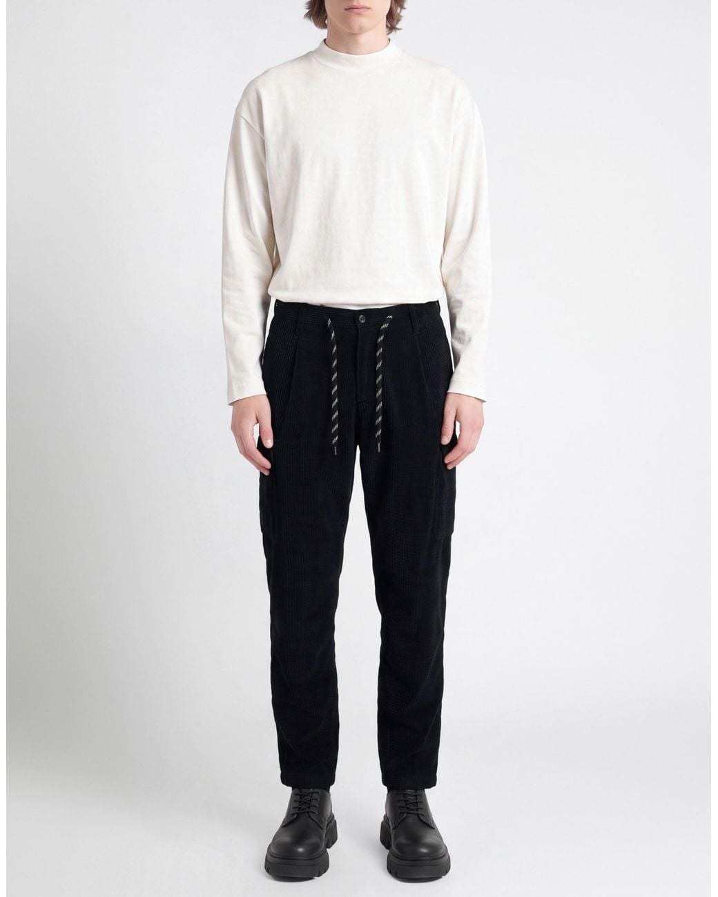 Daniele Alessandrini Black Pants Polyester for men