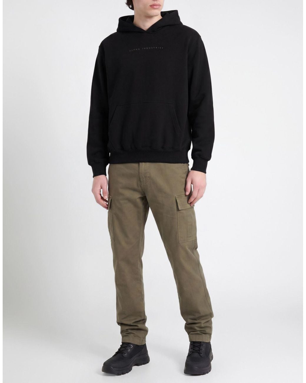 Alpha Industries Black Sweatshirt Cotton for men