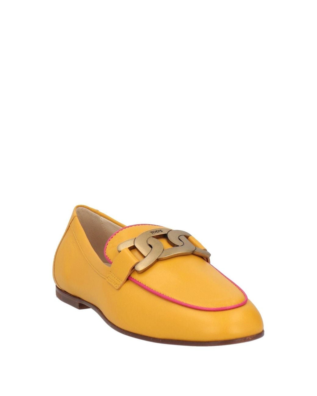 Tod's Orange Loafers Leather