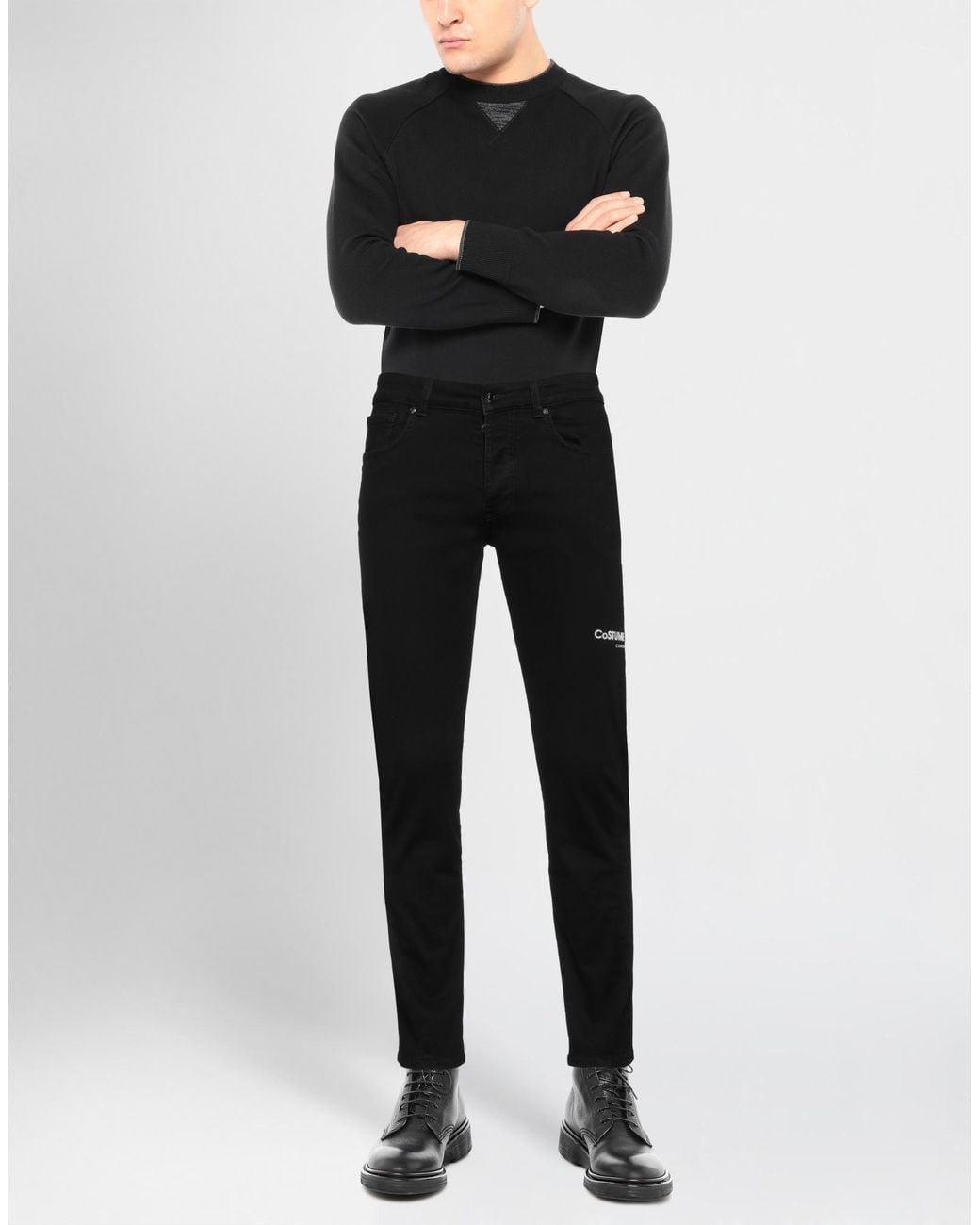 CoSTUME NATIONAL Black Denim Pants for men