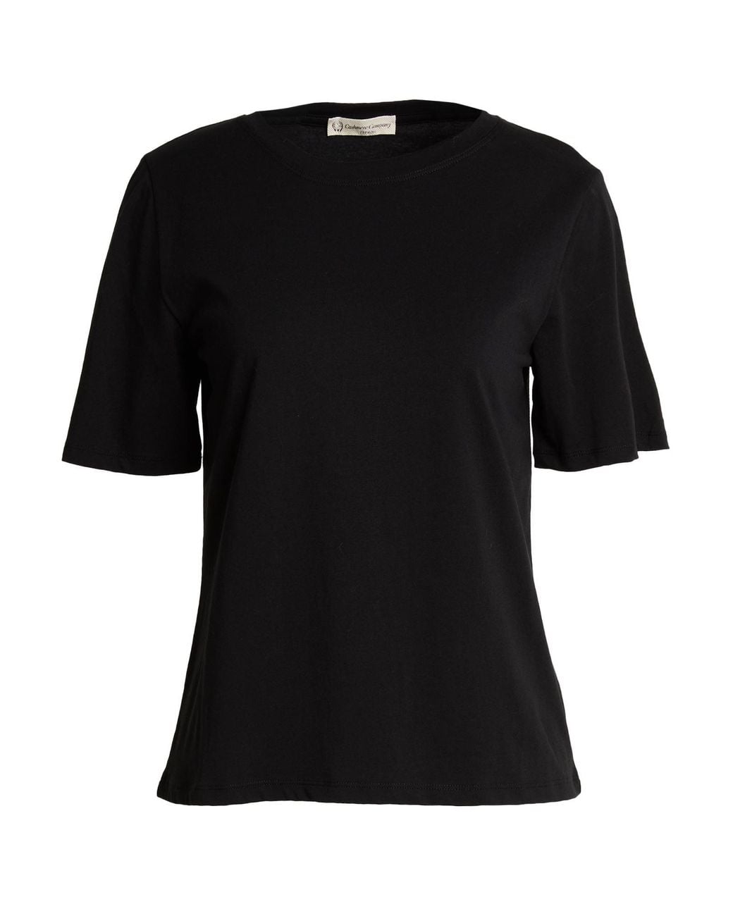 Cashmere Company Black T-Shirt Cotton, Elastane