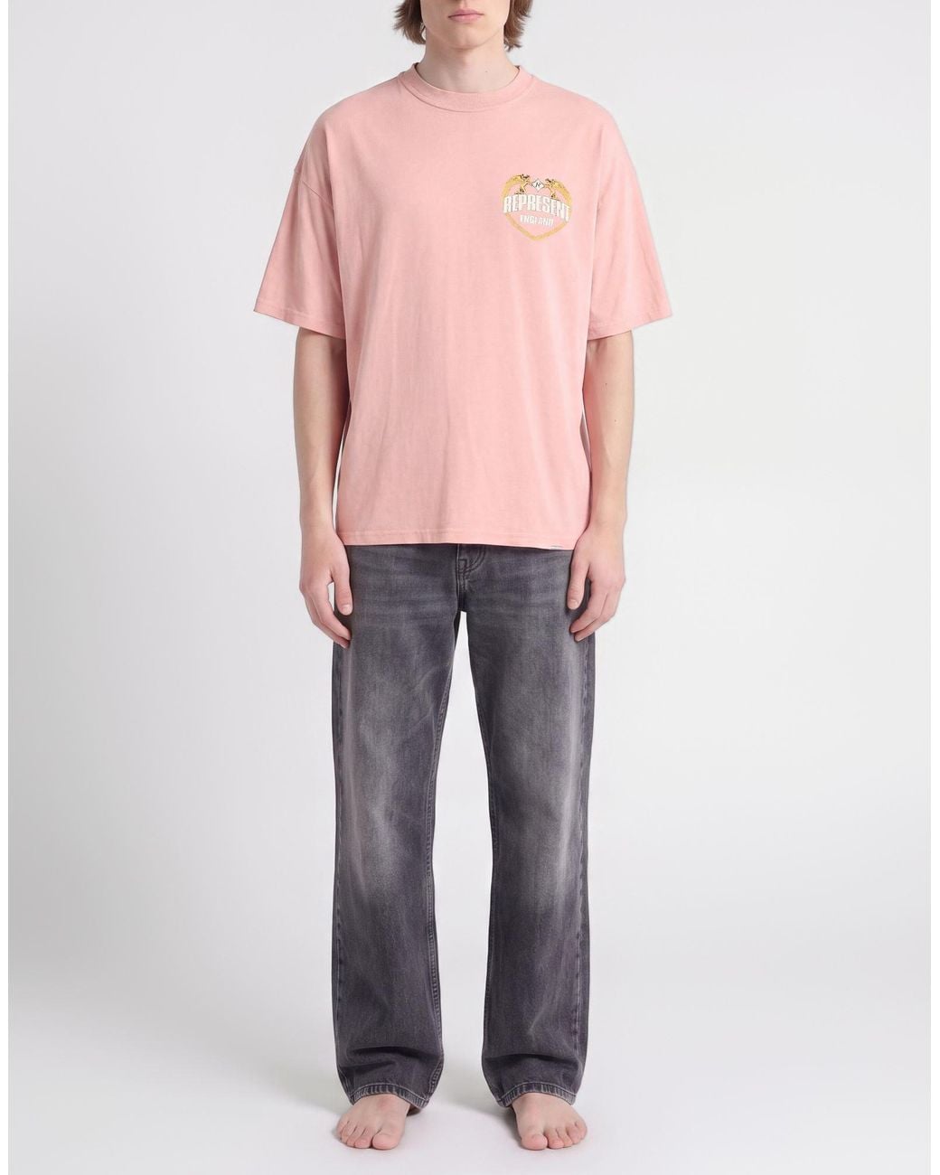 Represent Pink T-Shirt Cotton, Hemp for men